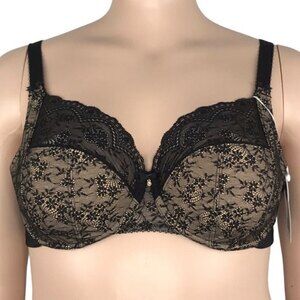 Elomi Tia Underwire Bandless Bra UK 32H US 32K EL4280